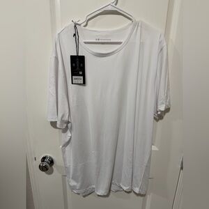 7 Diamonds Core Crew Neck T Shirt  White 4 Way Stretch Quick Dry Men's XXL New